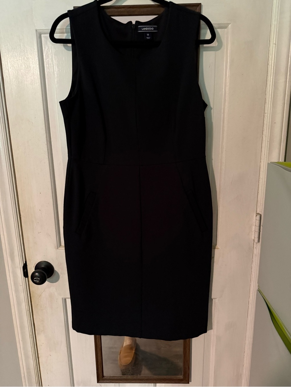 Lands' End Women's Black Sleeveless Sheath Dress - Picture 2 of 5
